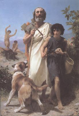 Adolphe William Bouguereau Homer and His Guide (mk26) Spain oil painting art